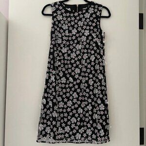 Karl Lagerfeld dress, short, black with flower applications, size 2, new